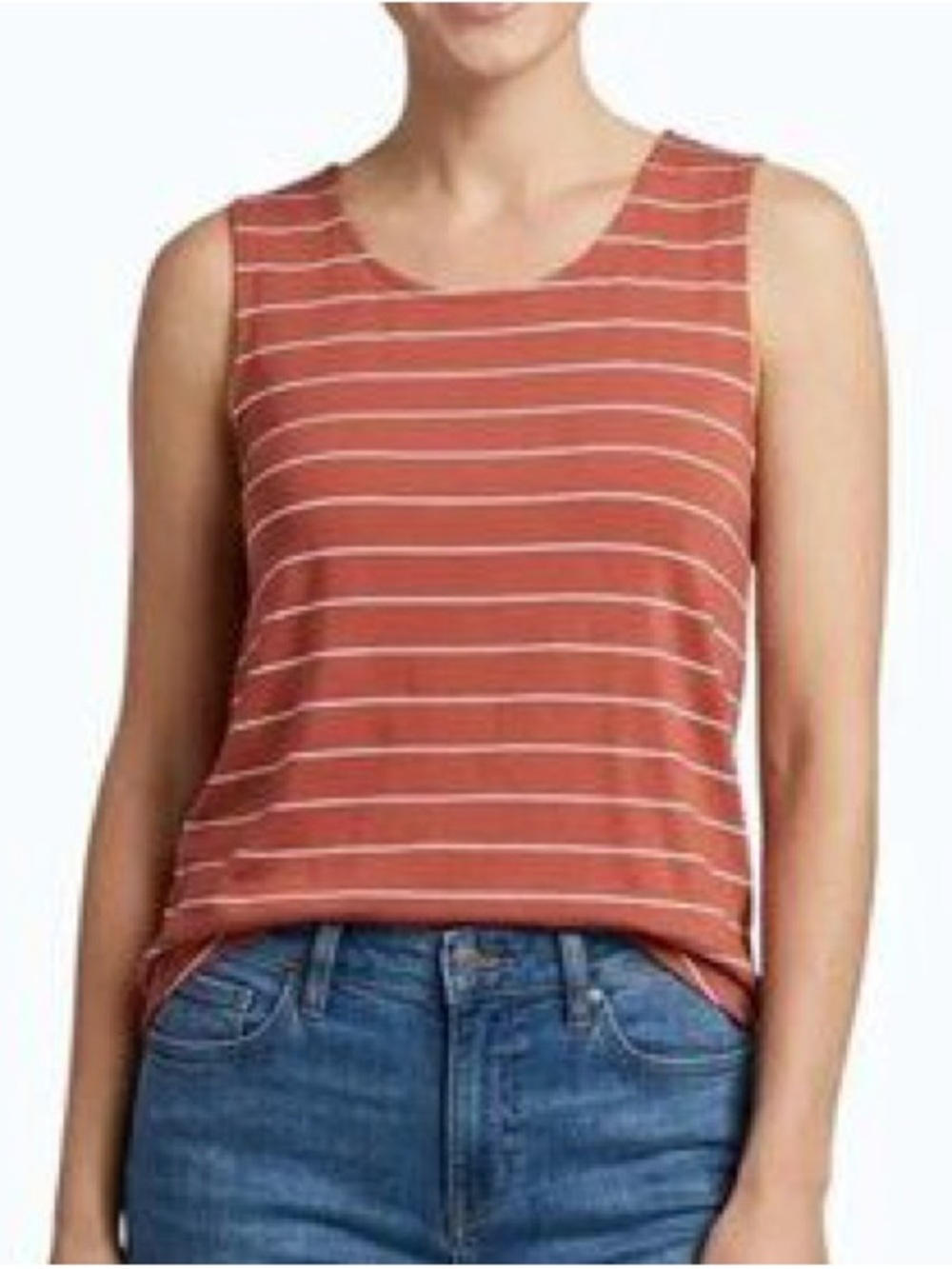 Market & Spruce Striped Twist Back Knit Tank Top